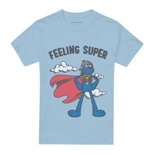Sesame Street Unisex Adult Grover T-Shirt / Light Blue